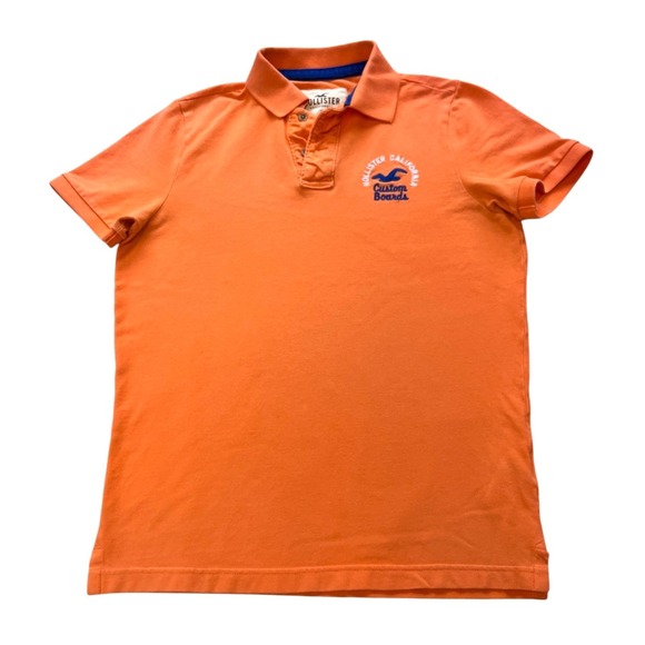 Hollister Other - Y2K Hollister Polo Shirt Custom Boards Logo Orange Mens sz L Embroidered 2000's